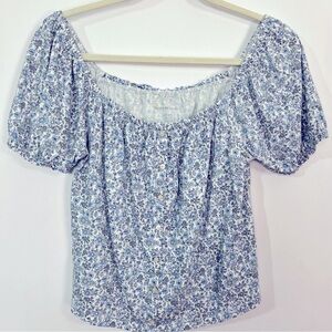 2/$30 American Eagle Floral Print Peasant Top sz XS NWT